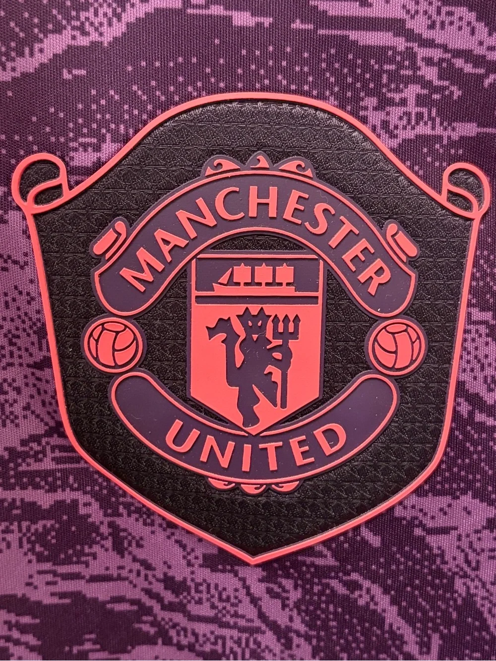 adidas Purple and Dark Gray Manchester United Long-Sleeve Soccer Jersey NWT